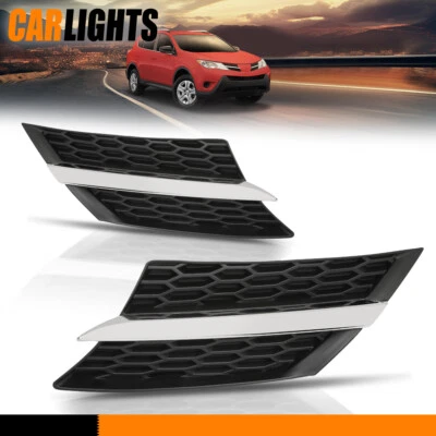 Front Grille Bumper Black Chrome Left Right Fit For 13-15 Toyota RAV4 531060R010 - Image 1 of 4