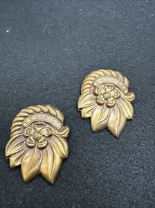 Kirschenbaum Dress Clip Bronze Rhinestone Belt Buckle - Picture 1 of 14