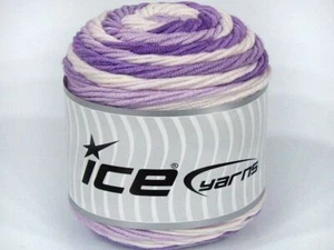 3-Skein/Cakes Lot Cakes Blues Baby Yarn lilac shades white - Picture 1 of 4