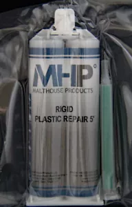 Tubo rígido y puntas de boquilla relleno de pegamento de plástico de reparación de PU 2K - 50 ml - Imagen 1 de 1