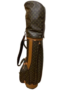 Louis Vuitton Monogram Golf Club Bag Caddy bag Canvas Leather Vintage LV Used JP - Picture 1 of 11