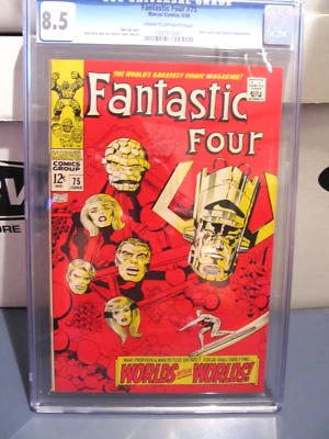 FANTASTIC FOUR #75 CGC 8.5 O/W JACK KIRBY COVER SILVER SURFER GALACTUS 1968 - Image 1 of 4
