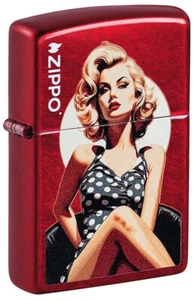 Encendedor Zippo Polka Dot Pinup Candy Apple Red Mechero Gasolina - Imagen 1 de 4