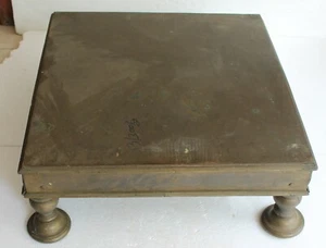 Antique Original Solid Brass Unique Temple Holy Statue Stand RARE Bajot NH3682 - Picture 1 of 12