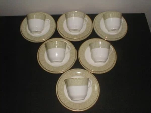 Royal Doulton China Sonnet H5012 Tea Cup, Saucer & Tea Plate Trio x 6 UNUSED Set - Picture 1 of 9