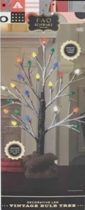 FAO Schwarz 2 FT. Vintage Style Bulb LED Small Personal Christmas Tree - Picture 1 of 2