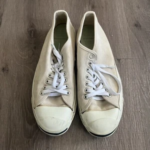True Vintage 60s Converse Jack Purcell Kurt Cobain Canvas Sneakers Sz9 USA Made - Picture 1 of 3