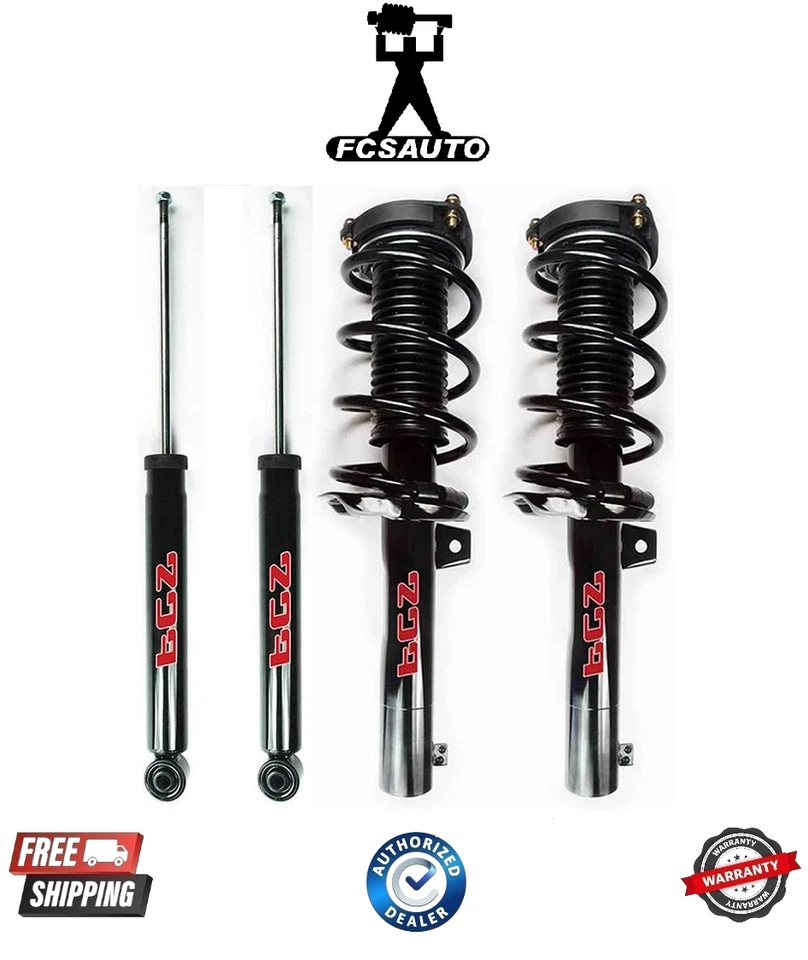 Complete FCS Front Complete Struts & Rear Shocks Fits 06-09 Volkswagen Rabbit - Image 1 of 1