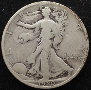 KAPPYSCOINS G8902 1920D FINE WALKING LIBERTY HALF DOLLAR - Picture 1 of 2