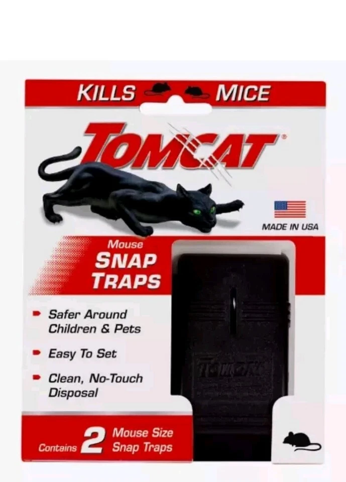Tomcat Mouse Trampa a Presión Pequeña para Ratones SIN CONTACTO Seguro para Mascotas y Niños 2pk 0361510 Foto 1 de 1