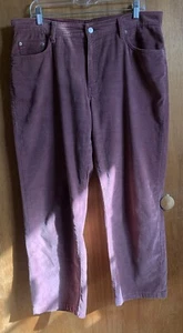 VTG Women's LEVI's 505 Corduroy Jeans Pants 16 M Straight Leg High Waist Maroon - Picture 1 of 12