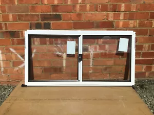 600h x 1210w BRAND NEW Aluminum Sliding window TEXTURA WHITE Clear Float - Picture 1 of 4