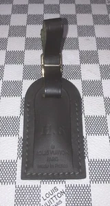 Louis Vuitton small Dark Brown W/ Gold Hardware name tag W Initials ( H.S ). - Picture 1 of 12