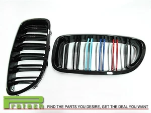 M5 Style M Tri 3 Color w/Gloss Black Front Grille BMW F10 Sedan 528i 535i 550i - Picture 1 of 3