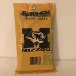 Mizzou Tigers Rainmate II Hooded Rain Poncho Adult One Size Fits Most NEW - Picture 1 of 5