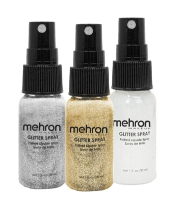 Mehron Glitter Spray 1 OZ Botella-Cara, Cuerpo, Cabello, Ropa, Maquillaje de Escenario-Elige 1 Foto 1 de 4