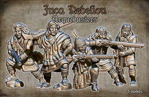 28mm Inca Rebel Arquebusiers - Pike and Shot -  Colonial Americas - Aztec - Picture 1 of 1