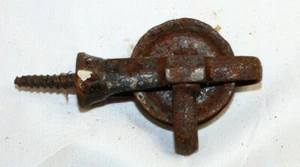 Rueda giratoria antigua de 5/16" de ancho 1 3/8" de diámetro con tornillo barra de protección doble - Imagen 1 de 2