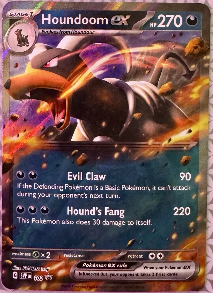 Houndoom ex 103 Sv: Scarlet & Violet Promo Cards Holo 270 HP! - Image 1 of 1