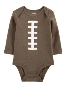 Carter’s Baby 9Mo Football Bodysuit Long-Sleeves One-Piece Snaps Pullover - Picture 1 of 7