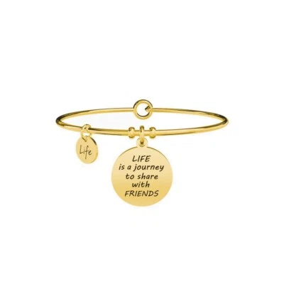 Bracciale Donna KIDULT LOVE 731640 Acciaio Dorato Gold Amicizia F.P. - Immagine 1 di 2