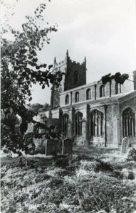 REAL PHOTO POSTCARD ST MARY'S CHURCH, BRAMPTON (NEAR HUNTINGDON) HUNTINGDONSHIRE - Foto 1 di 2