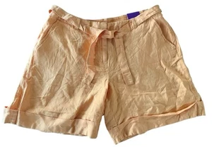 Lane Bryant 14/16 SHORT Orange Lightweight Elastic Waist Drawstring Baggy Shorts - Picture 1 of 3