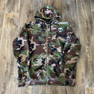 Polo Ralph Lauren Hoodie Mens 4XLT Camo Full Zip Skull Patch Crosses Big Tall - Image 1 of 4