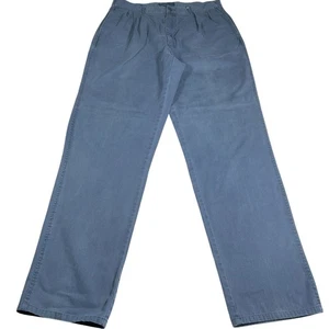 Polo Ralph Lauren Chinos Trousers Men's Size 36W 35L Blue Cotton Pleated  Casual - Picture 1 of 14