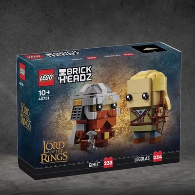 Lego 40751 Legolas & Gimli Brickheadz - Raro Juego de Señor de los Anillos - ¡Lote Nuevo! Foto 1 de 4