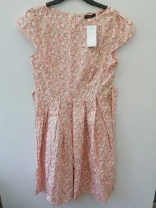 Marina Kaneva London Pink Floral Rose Midi Summer Dress size 16 BNWT New Tags - Picture 1 of 7