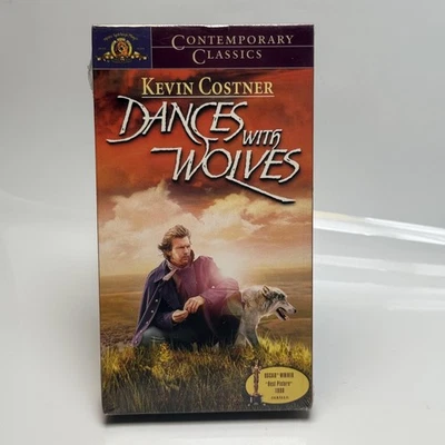 Vintage Dances With Wolves VHS Sealed 1990 Kevin Costner Oscar Best Picture DS - Image 1 of 4