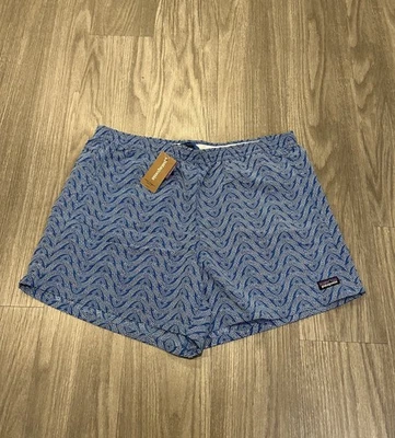 Nuevo con etiquetas Pantalones Cortos Patagonia 5" Baggies Bluff River Port Azul Para Mujer Talla Grande Foto 1 de 4