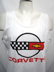VTG 90s Alore Chevy Corvette Logo Sleeveless Muscle Tank T Shirt Men XL - Picture 1 of 7