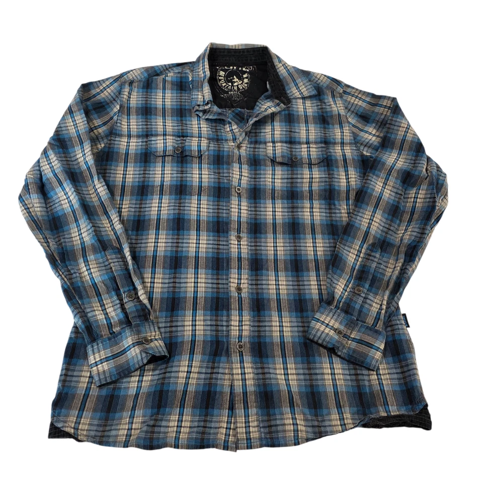 Camisa con botones Kuhl Born In The Mountains para hombre azul S franela a cuadros occidental Foto 1 de 4