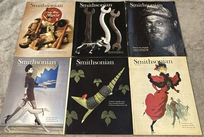 Smithsonian: 6 Magazine Lot: (1) 1987 & (5) 1991 Vintage Museum Science RARE Exc - Image 1 of 4