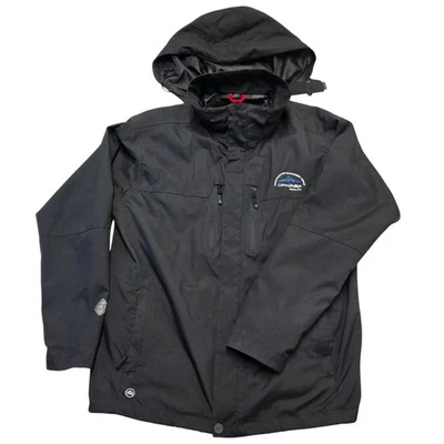 Stormtech Black Performance Nylon Jacket L ConocoPhillips Alaska Detachable Hood - Image 1 of 4