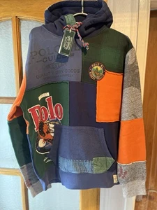 Polo Ralph Lauren Patchwork Dry Goods N. West Hoodie / Sweatshirt - Rrp £319 - Picture 1 of 24