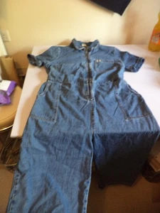 Lucy & Yak Ragan Jumpsuit Size 20 Blue Denim Cotton Boilersuit jumpsuit catsuit - Picture 1 of 11