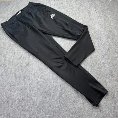 Adidas Tiro 17 Track Pants Men L Black Taper Ankle Zip Pockets 30" BK0348 b168 - Image 1 of 4