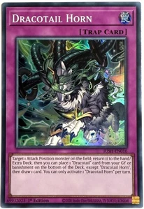 JUSH-EN010 Yu-Gi-Oh! 1st Edition Dracotail Horn (V.2 - Super Rare) Englisch - Picture 1 of 1