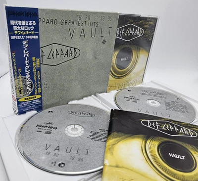 DEF LEPPARD Greatest Hits 1980 VAULT 1995 Japan 2CD OBI Booklet Extratrack 1995 - Image 1 of 4