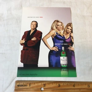 Postcard Tanqueray Drink Ad Hugh Hefner Distinctive Since 1953 - Picture 1 of 4