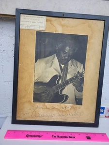 RARE EARLY AUTOGRAPH & Pic INSCRIBED by BLUES LEGEND Mississippi Johnny Waters ! - Picture 1 of 5
