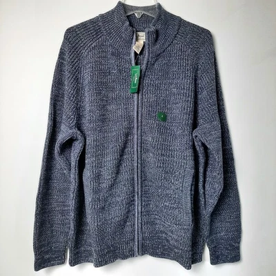Suéter LL Bean Cremallera Tejido Waffle Para Hombres GRANDE, Azul Marino #298244 - NUEVO Foto 1 de 4