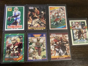 Washington Commanders Redskins NFL Autographed Football Card Lot Joe Theismann + - Picture 1 of 9