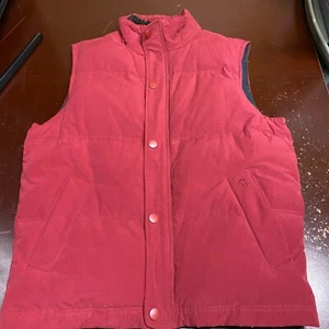 Aeropostale Mens Red Sleeveless Collared Full Zip Puffer Vest Size Large - Picture 1 of 3