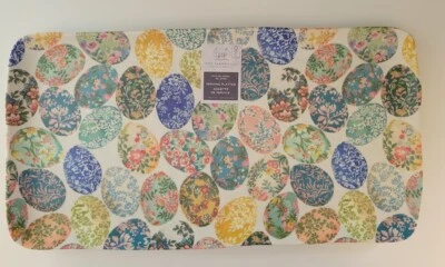 Bandeja de melamina Rachel Ashwell Farmhouse plato para servir huevos de Pascua de 17,5” x 9” Foto 1 de 4