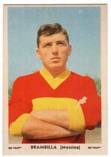 FOOTBALLER CARD FIGURE CARDBOARD STEF 1964/65 MESSINA BRAMBILLA