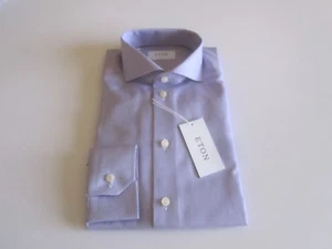 Eton Slim Fit Texture Men’s Dress Shirt Purple 40|15.75 MSRP $265.00 NWT - Picture 1 of 6